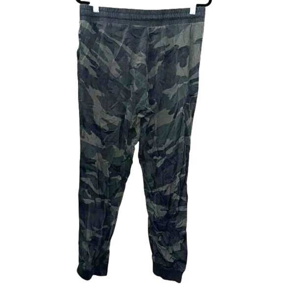Splendid Camouflage Jogger Pants M 100% Rayon Elastic Waistband & Drawstring - Picture 6 of 9